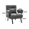 Linen Fabric Folding 2 in 1 Single Sofa Bed Chair Armchair Sleeper Guest Bedroom