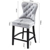 Upholstered Tufted Dining Chair Hourglass/Rolled Backrest Kitchen Side Chairs