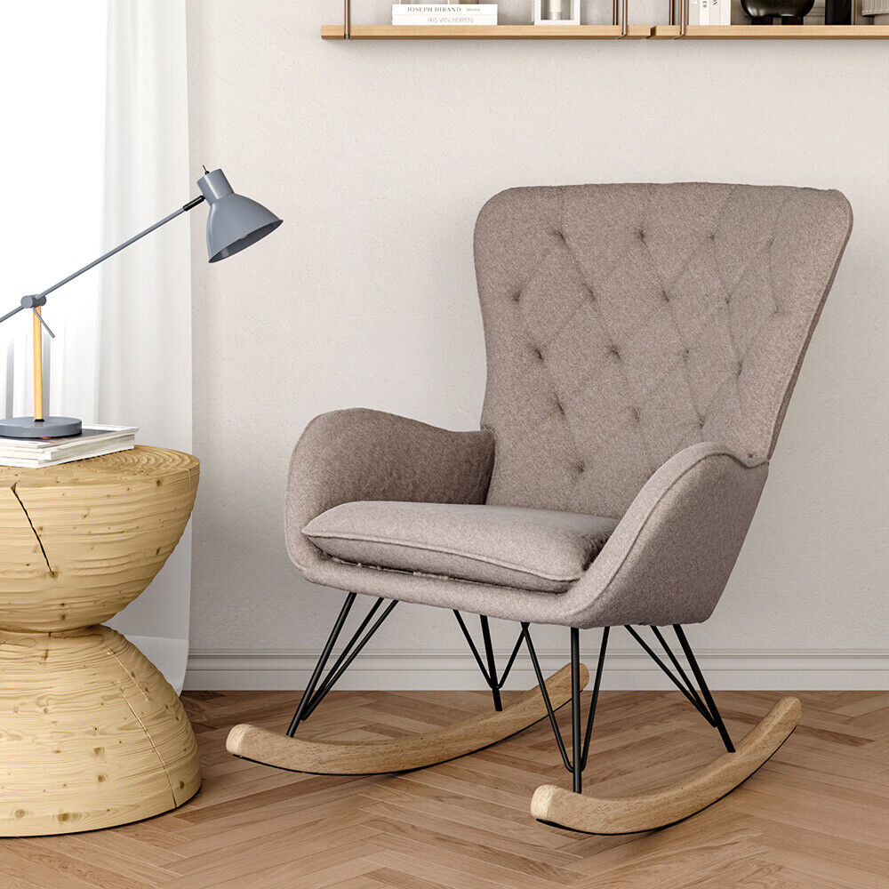 Rocking Armchair Lounge Glide Sofa Leisure Rocker Chair Nursing Accent Seat Home