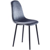 Restaurant Kitchen Seat Side Chair Velvet PU Leather Cushion Padded Dining Chair