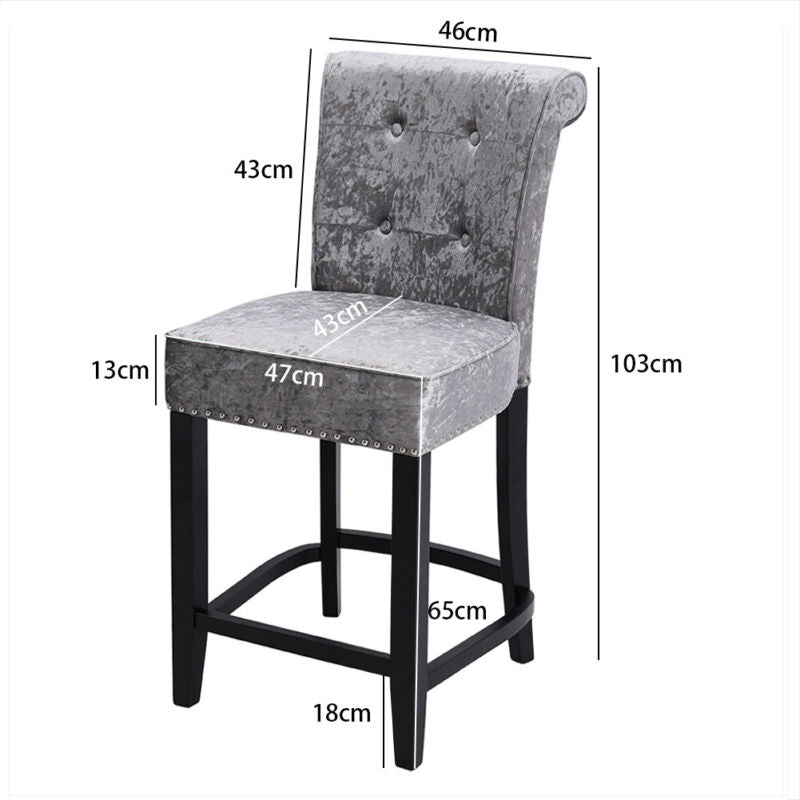 Upholstered Tufted Dining Chair Hourglass/Rolled Backrest Kitchen Side Chairs