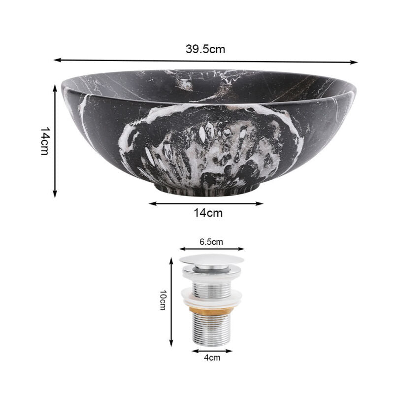 MULTI SHAPE BATHROOM CLOAKROOM COUNTERTOP CERAMIC BASIN SINK & POP UP WASTE SETS