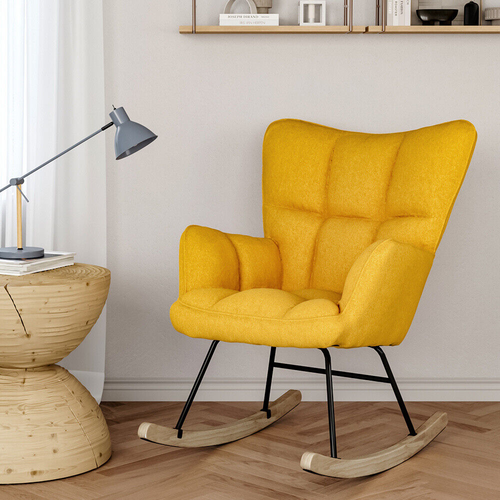 Rocking Armchair Lounge Glide Sofa Leisure Rocker Chair Nursing Accent Seat Home