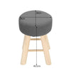 Luxury Padded Footstool Wooden Leg/No Ottoman Pouffe Stool Kids Child Chair Seat