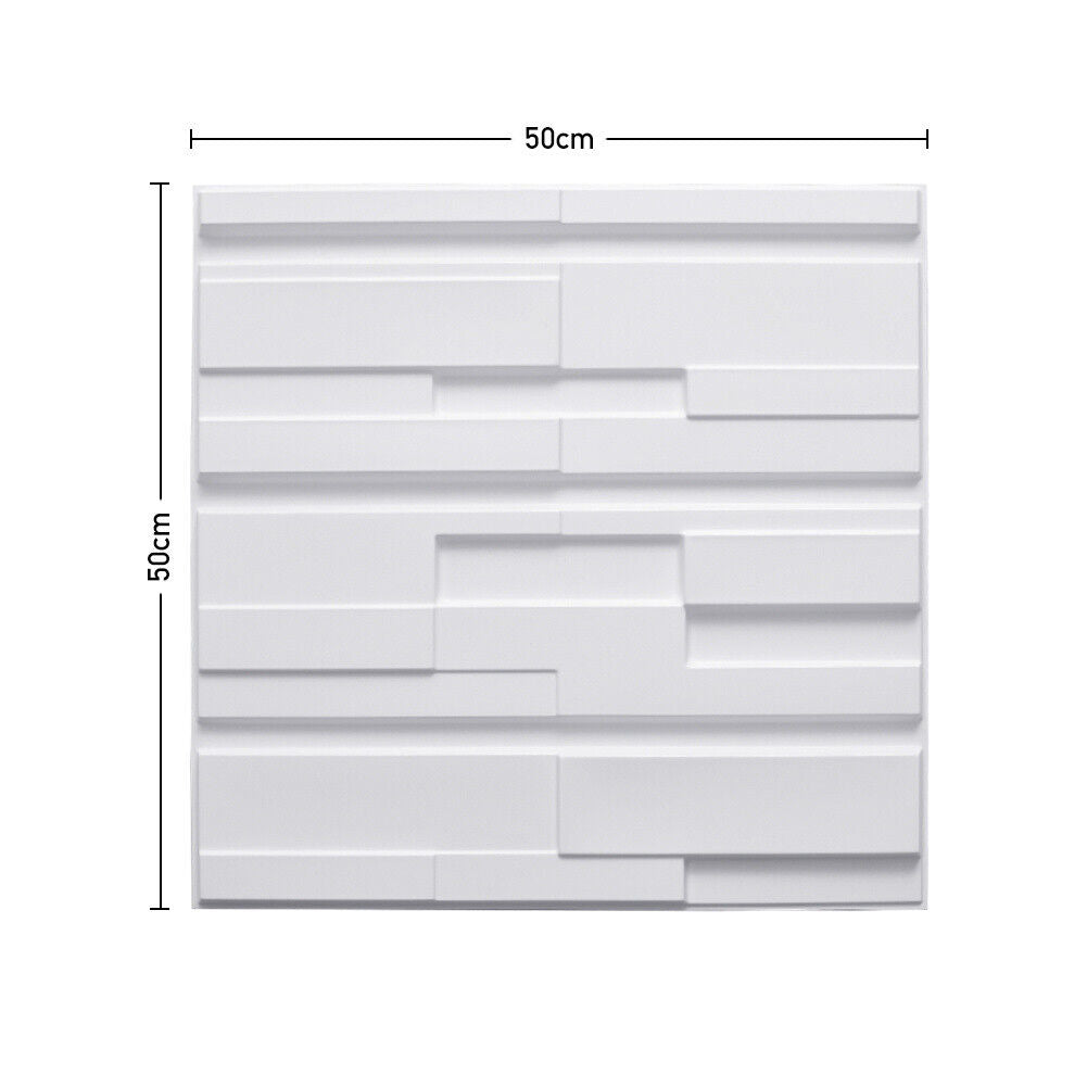 12/24PCS PVC 3D Wall Panel Wallpaper Ceiling Tile Cladding Cover Bedroom Decor