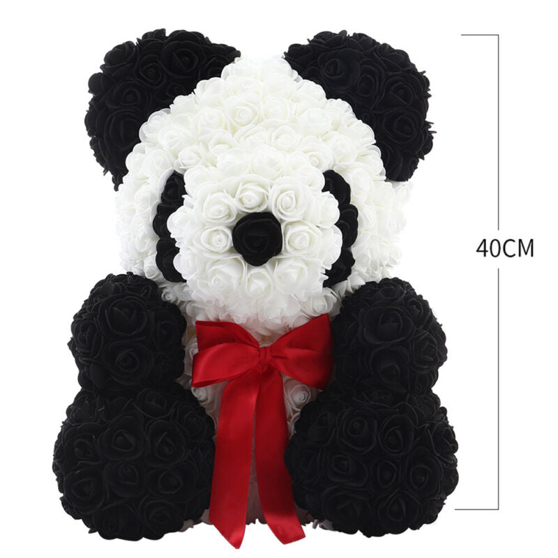 LED FOAM ROSE BEAR ARTIFICIAL FLOWER ROSE TEDDY BEAR DOLL FADDISH LOVE GIFT BOX