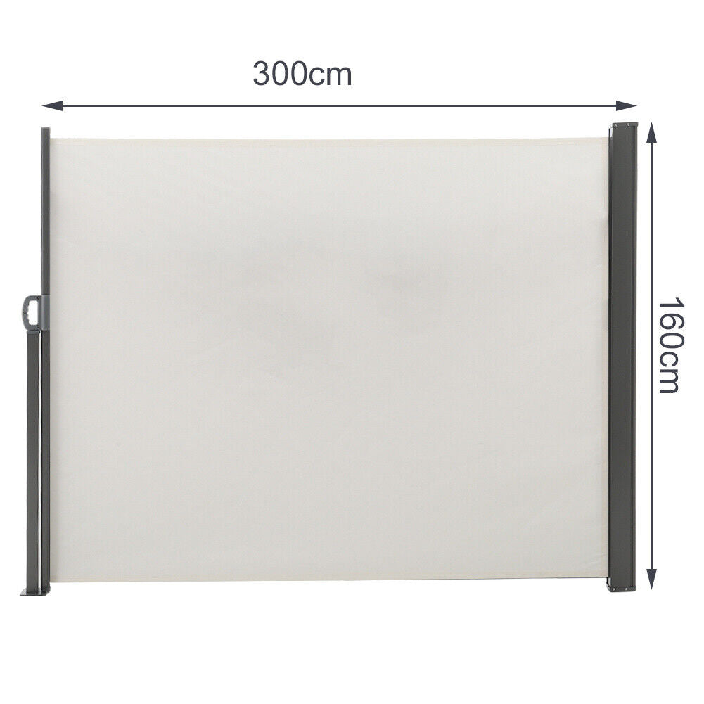 Retractable Side Awning Privacy Screen Garden Terrace Sunshade Wind Screening