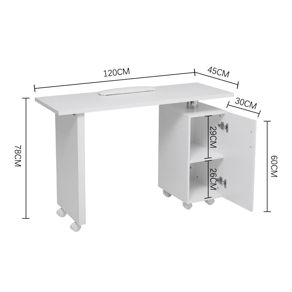 Professional Manicure Table Nail Beauty Salon Station Technician Storage Desk UK