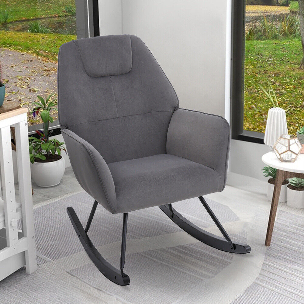Rocking Armchair Lounge Glide Sofa Leisure Rocker Chair Nursing Accent Seat Home