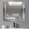 Bathroom Storage Mirror Cabinet Shelf White LED Wall Mirror with Demister Pad UK