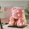 LED FOAM ROSE BEAR ARTIFICIAL FLOWER ROSE TEDDY BEAR DOLL FADDISH LOVE GIFT BOX