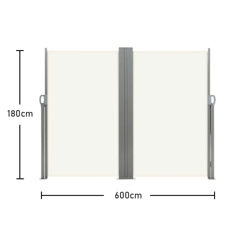 Retractable Side Awning Patio Garden Windbreaker Privacy Screen Fence Sunshade