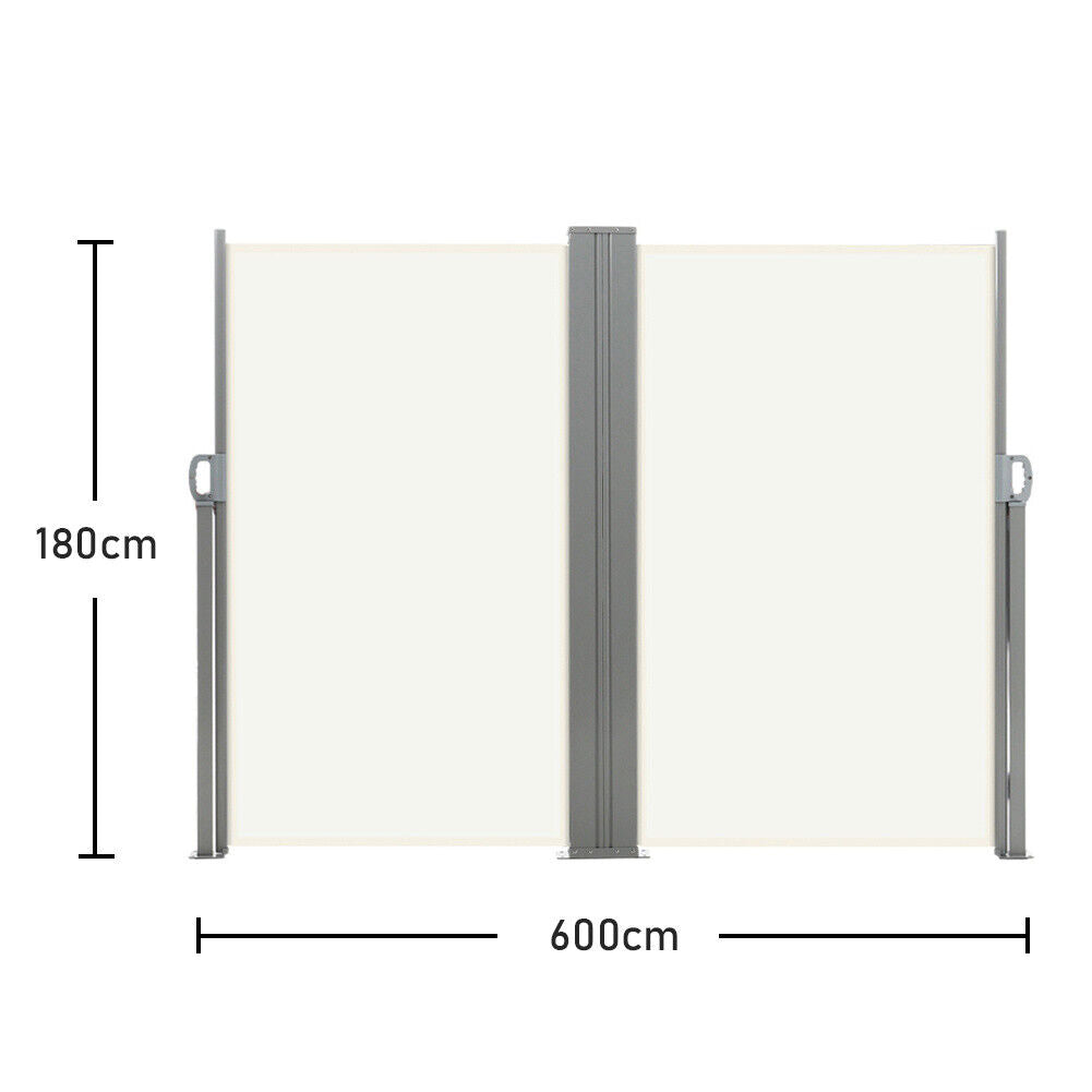 Retractable Side Awning Privacy Screen Garden Terrace Sunshade Wind Screening