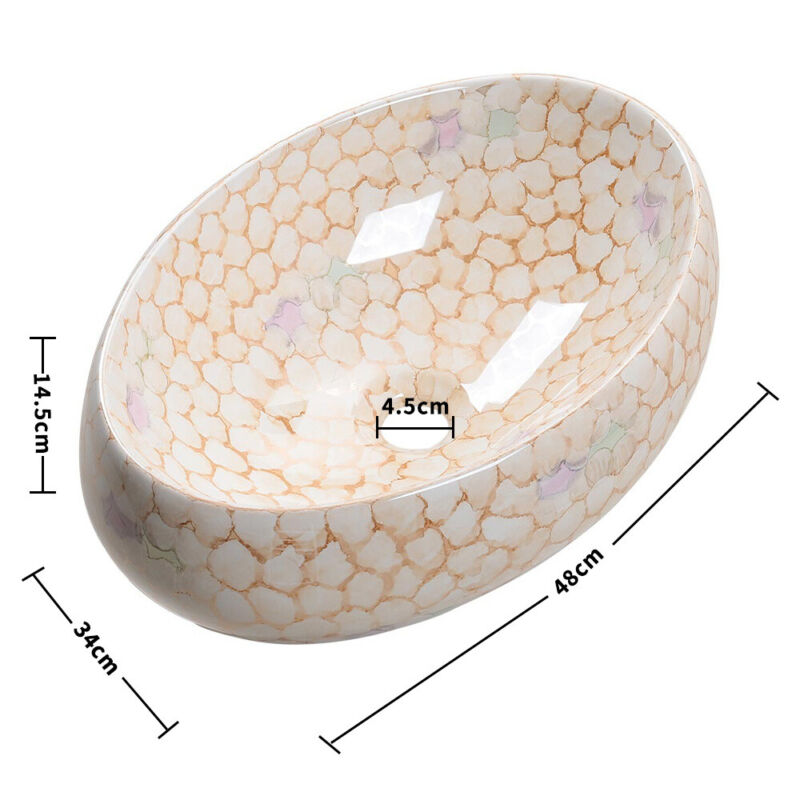 MULTI SHAPE BATHROOM CLOAKROOM COUNTERTOP CERAMIC BASIN SINK & POP UP WASTE SETS