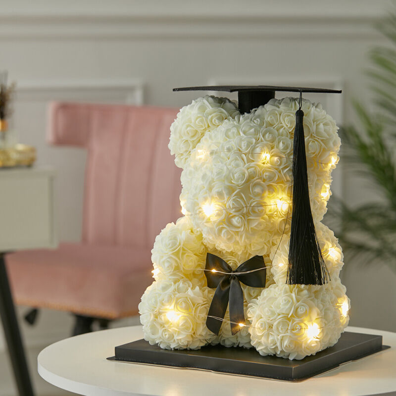 LED FOAM ROSE BEAR ARTIFICIAL FLOWER ROSE TEDDY BEAR DOLL FADDISH LOVE GIFT BOX