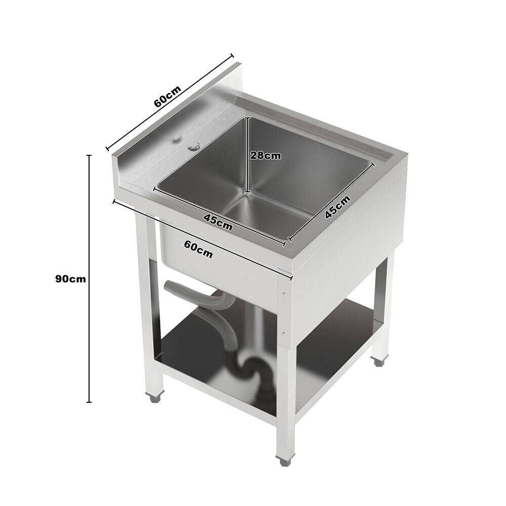 Stainless Steel Commercial Kitchen Sink Catering Sink Single Double Bowl Drainer