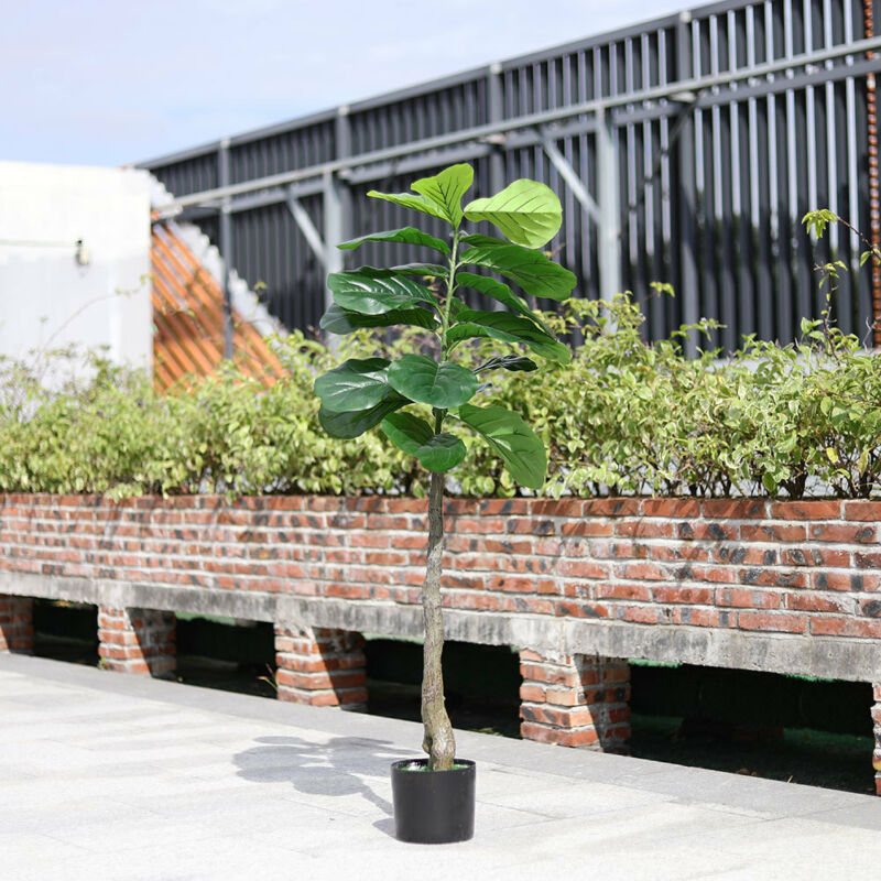 Large Artificial Tree w/ Pot Realistic Fake Tropical Plant Indoor Outdoor Decor