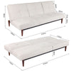 Upholstered 3 Seater Small Sofa Bed Settee Couch Recliner Sofabed Sleeper Beds