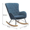Rocking Chair Padded Seat Rocking Rocker Lounge Leisure Chair w/Wood Curved Legs