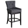 1/2pcs Button Quilted Backrest Barstool Fabric Velvet Padded Dining Chair Lounge
