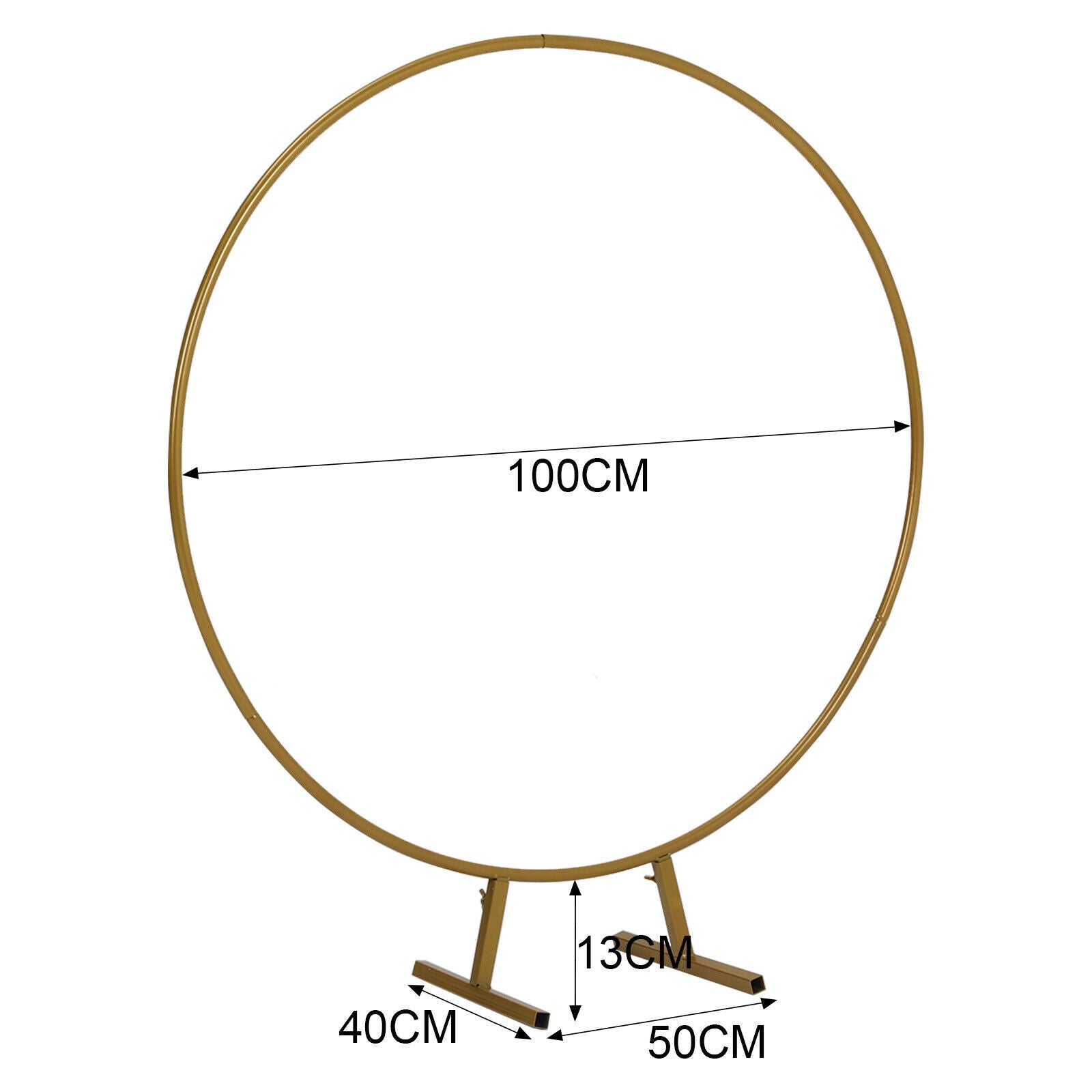 30cm-2M Golden Wedding Round Arch Frame Circle Base Backdrop Moongate Frameworks