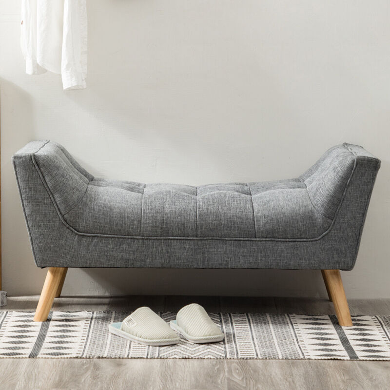 Cozy Chenille/Velvet Bench Bedside Footstool Window Seat Soft Bed End Sofa Chair