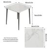 Industrial Dining Table Marble Effect Top Kitchen Eating Table 4 Seater Home