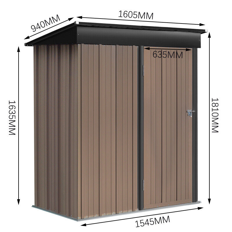 Garden Shed Storage Large Yard Store Door Steel Roof Building Tool Box Container