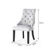2/4Pcs Upholstered Dining Chair High Back Padded Seat with Door Knocker Kitchen
