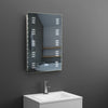 Bathroom Storage Mirror Cabinet Shelf White LED Wall Mirror with Demister Pad UK