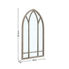 Rustic Look Window Style Home Garden Arched Wall Mirror In/Outdoor Patio Decor
