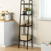 4 Tier Metal Ladder Storage Shelf Display Stand Organiser Corner Shelving Unit