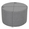 Luxury Padded Footstool Wooden Leg/No Ottoman Pouffe Stool Kids Child Chair Seat