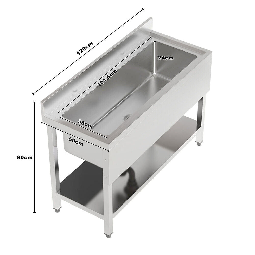 Stainless Steel Commercial Kitchen Sink Catering Sink Single Double Bowl Drainer