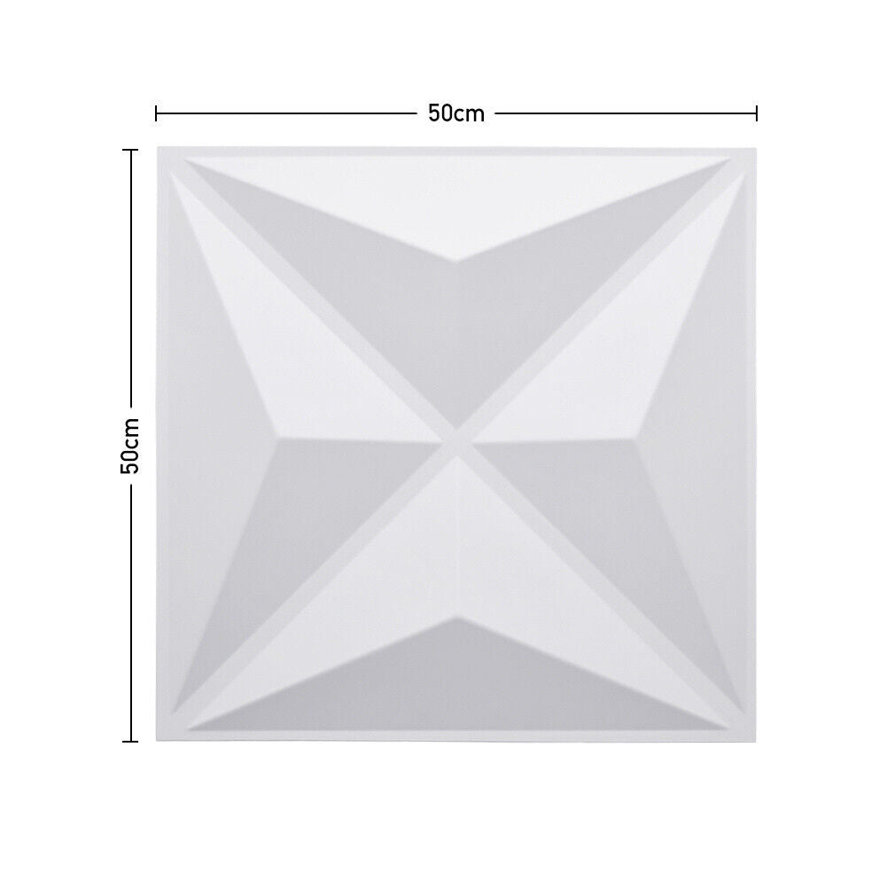 12/24PCS PVC 3D Wall Panel Wallpaper Ceiling Tile Cladding Cover Bedroom Decor