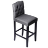 1/2pcs Button Quilted Backrest Barstool Fabric Velvet Padded Dining Chair Lounge