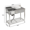 Stainless Steel Commercial Kitchen Sink Catering Sink Single Double Bowl Drainer