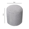 Fabric Round Ottoman Footstools Foot Rest Stool Pouffe Living Room Furniture NEW