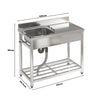 Commercial Single Bowl Catering Sink Stainless Steel Kitchen Stand Wash Unit