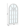 Rustic Look Window Style Home Garden Arched Wall Mirror In/Outdoor Patio Decor