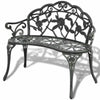 Garden Bench Cast Aluminium Outdoor Park Seat Chair & 3 Piece Dining Set Table