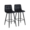 2X Bar Stools PU/ Velvet/ Fabric Breakfast Stool Chairs Kitchen Pub Grey Brown