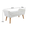 Velvet Tufted End Bed Bench Hallway Long Chaise Bedroom Side Window Seat Bench