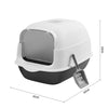 Hooded Cat Kitten Litter Tray Enclosed Pet Loo Toilet Box with Scoop Easy Clean