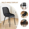 4x Plastic Chairs Dining Living Rooom Kitchen Office Lounge Seat Breathable Back