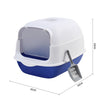 Hooded Cat Kitten Litter Tray Enclosed Pet Loo Toilet Box with Scoop Easy Clean