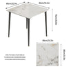 Industrial Dining Table Marble Effect Top Kitchen Eating Table 4 Seater Home