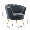 Velvet Oyster Scallop Shell Tub Chair Seat Armchair Wing Back Sofa Cafe Bedroom