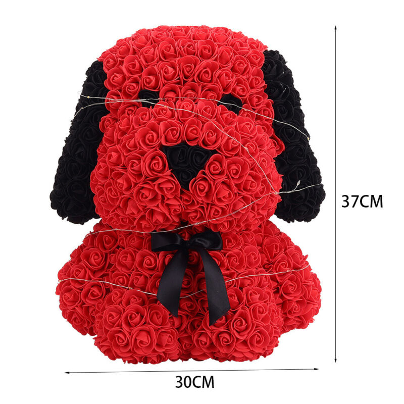 LED FOAM ROSE BEAR ARTIFICIAL FLOWER ROSE TEDDY BEAR DOLL FADDISH LOVE GIFT BOX