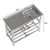 Stainless Steel Catering Sink Commercial Kitchen Restaurant Single/Double Bowl